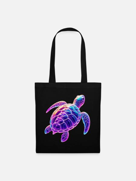 Schildkröte - Stoffbeutel - Schwarz