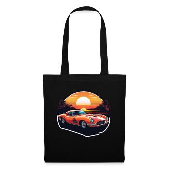Oldtimer Sonnenuntergang - Stoffbeutel - Schwarz - Vorne