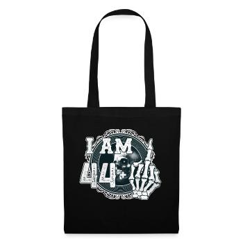 I'm 44 plus 1 middle finger Skull funny 45th - Tote Bag - black - Front