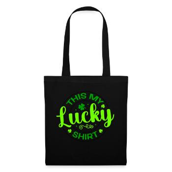 Dieses My Lucky Shirt St. Patrick's Day - Stoffbeutel - Schwarz - Vorne