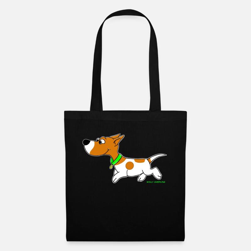Süßer Jack Russel Comic Wolly Sheepling Gaming - Stoffbeutel - Schwarz