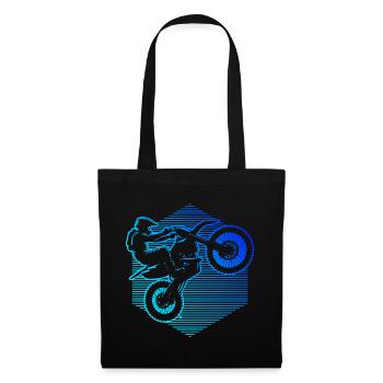 Dirt Bike Dirtbike Supermoto Dirt Biker Freestyle - Sac en tissu - noir - Devant