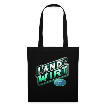 landwirt code - Stoffbeutel - Schwarz - Vorne