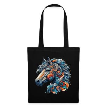 Cheval - Sac en tissu - noir - Devant