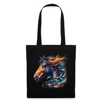 Cheval - Sac en tissu - noir - Devant