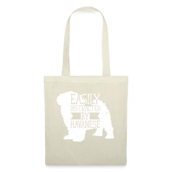 Easily Distracted By Havanese Havaneser Mom Dad Do - Stoffbeutel - Natur - Vorne