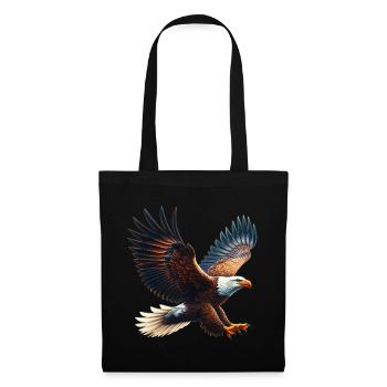 Adler - Stoffbeutel - Schwarz - Vorne