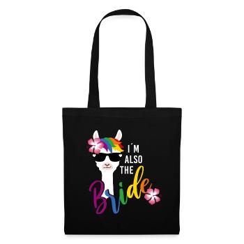 LGBT aussi mariée Lama enterrement de vie de jeune fille - Sac en tissu - noir - Devant