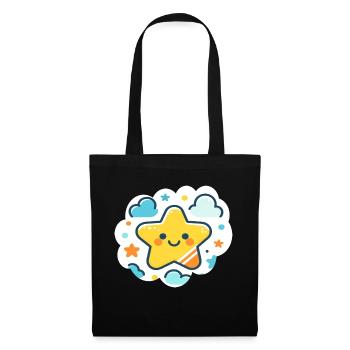 Petite étoile - Sac en tissu - noir - Devant