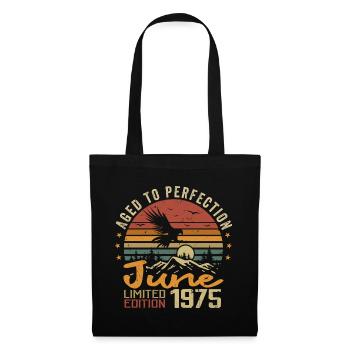 Vintage Juin 1975 Juin 1975 né en Juin 1975 Rétro - Sac en tissu - noir - Devant