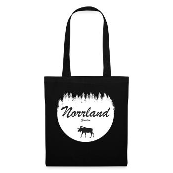 Norrland Sweden Region Holiday Moose Sticker - Tote Bag - black - Front
