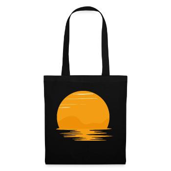 Retro Sunset Rays Wavy - Tote Bag - black - Front