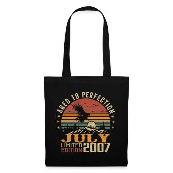 Jahrgang Juli 2007 Jubiläum Juli 2007 - Stoffbeutel - Schwarz - Vorne