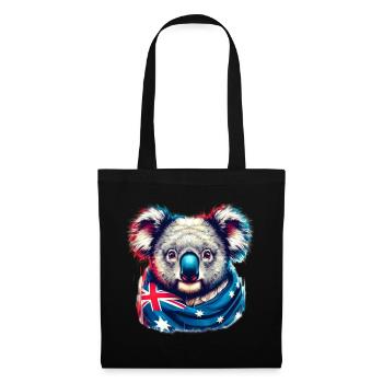 Koala - Stoffbeutel - Schwarz - Vorne