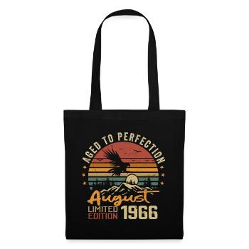 Millésime Août 1966 Cadeau Anniversaire Août 1966 - Sac en tissu - noir - Devant