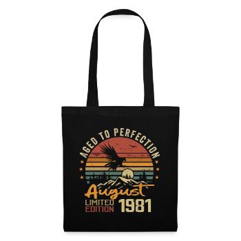 Millésime Août 1981 Cadeau Anniversaire Août 1981 - Sac en tissu - noir - Devant