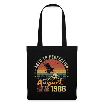 Millésime Août 1986 Cadeau Anniversaire Août 1986 - Sac en tissu - noir - Devant