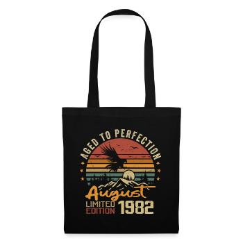 Millésime Août 1982 Cadeau Anniversaire Août 1982 - Sac en tissu - noir - Devant
