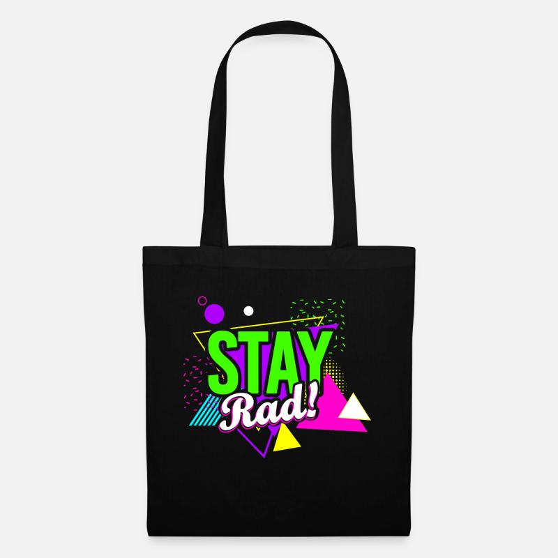 Stay Rad! Retro Vibes - Stoffbeutel - Schwarz