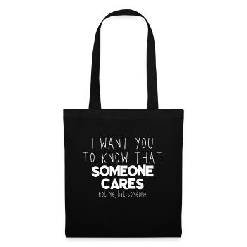 someone cares but not me - Tote Bag - black - Front