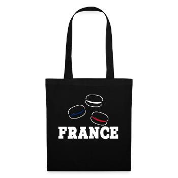 FRANKREICH Flagge und Emblem von Frankreich. Ertragen - Stoffbeutel - Schwarz - Vorne