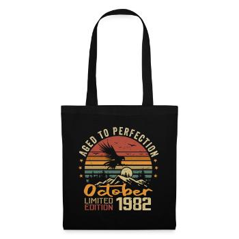 Vintage October 1982 - October 1982 Retro Gift - Tote Bag - black - Front