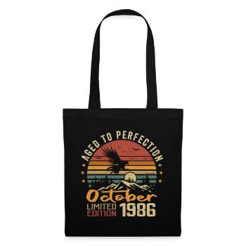 Vintage October 1986 - October 1986 Retro Gift - Tote Bag - black - Front