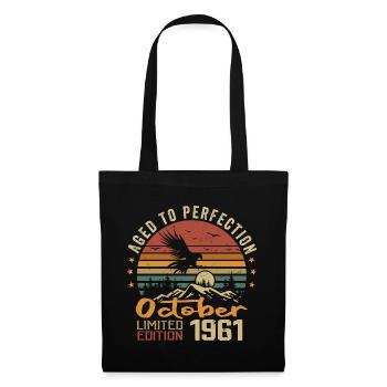 Vintage October 1961 - October 1961 Retro Gift - Tote Bag - black - Front