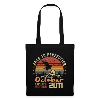 Vintage October 2011 - October 2011 Retro Gift - Tote Bag - black - Front