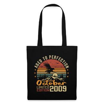 Vintage October 2009 - October 2009 Retro Gift - Tote Bag - black - Front