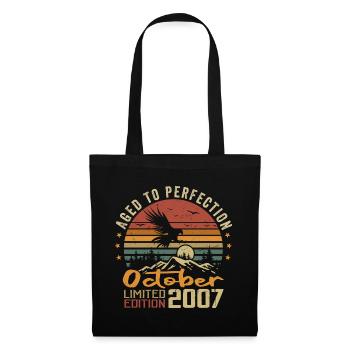 Vintage October 2007 - October 2007 Retro Gift - Tote Bag - black - Front