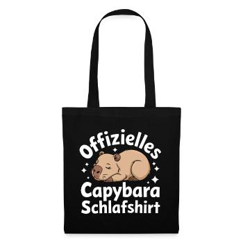 Capybara Capybara Animal rongeur - Sac en tissu - noir - Devant