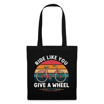Roulez comme si vous donniez une roue - Sac en tissu - noir - Devant