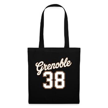 Grenoble 38 - Sac en tissu - noir - Devant