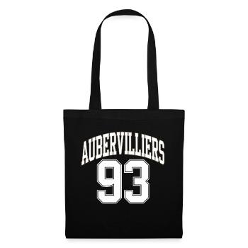 Aubervilliers 93 - Sac en tissu - noir - Devant