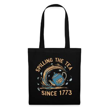 Tee verschütten seit 1773 – Humorvolle Geschichte - Stoffbeutel - Schwarz - Vorne