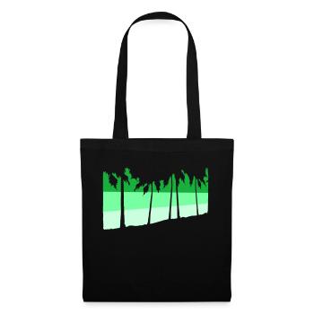 palmiers île arbres plage vacances mer - Sac en tissu - noir - Devant