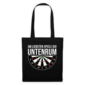 Dart Spieler Spruch Darts WM - Stoffbeutel - Schwarz - Vorne