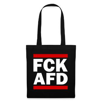 Fck afd - Stoffbeutel - Schwarz - Vorne