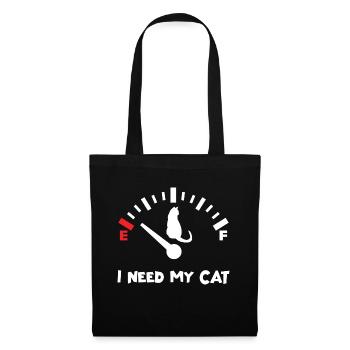 J’ai besoin de mon chat - Sac en tissu - noir - Devant