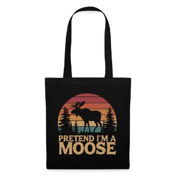 Amour humoristique pour l’orignal - Sac en tissu - noir - Devant