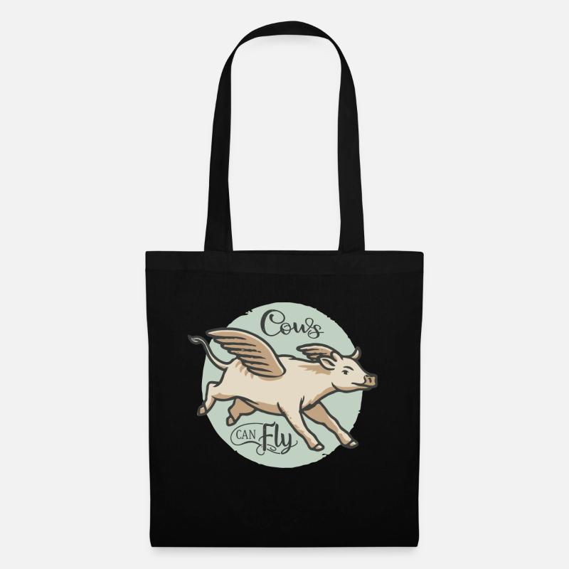 Cows can fly - Tote Bag - black
