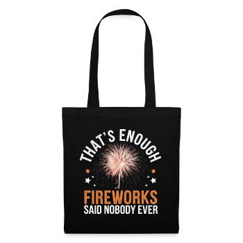 Pyrotechniker Feuerwerk Pyrotechnik - Stoffbeutel - Schwarz - Vorne