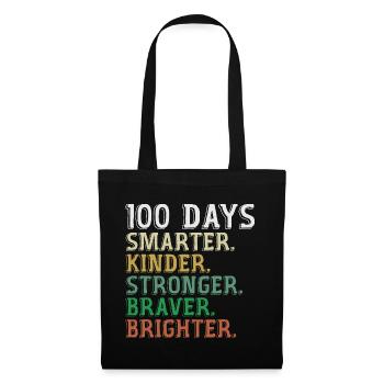100 Days of School Smarter - 100th Days Of School - Tote Bag - black - Front