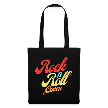 Rock n Roll Queen - Retro 80s Style Dancing Costume - Tote Bag - black - Front
