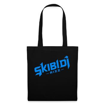 Skibidi Rizz blau - Stoffbeutel - Schwarz - Vorne