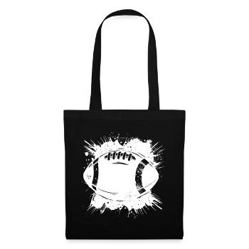 Graphismes de football - Sac en tissu - noir - Devant