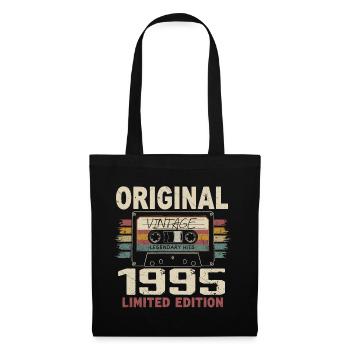 1995 Geburtstagsgeschenk 1995 Jahrgang 1995 Retro - Stoffbeutel - Schwarz - Vorne
