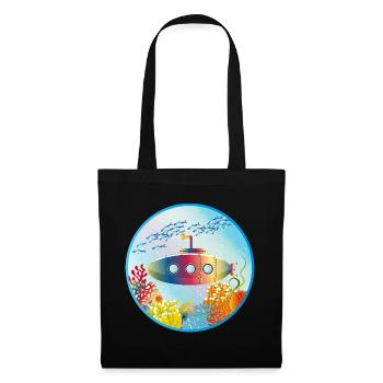 Colorful submarine in tropical coral reef - Tote Bag - black - Front