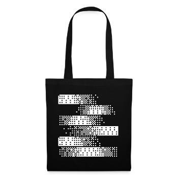 Motif de pixels numériques abstraits - Sac en tissu - noir - Devant